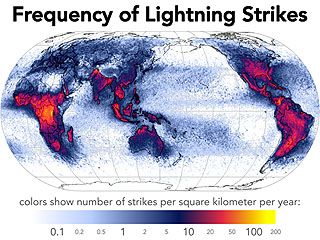 Worldwide Lightning Frequency